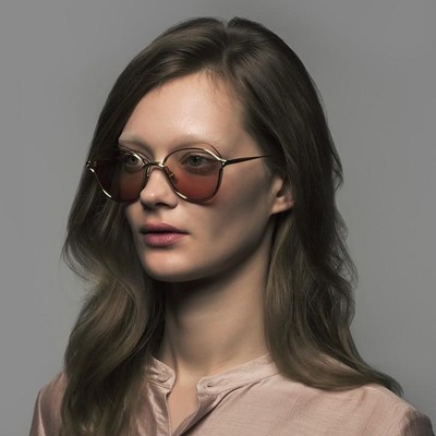 Pre-owned Dita Nightbird - Two-dts519-03-z Yellow Gold Sunglasses