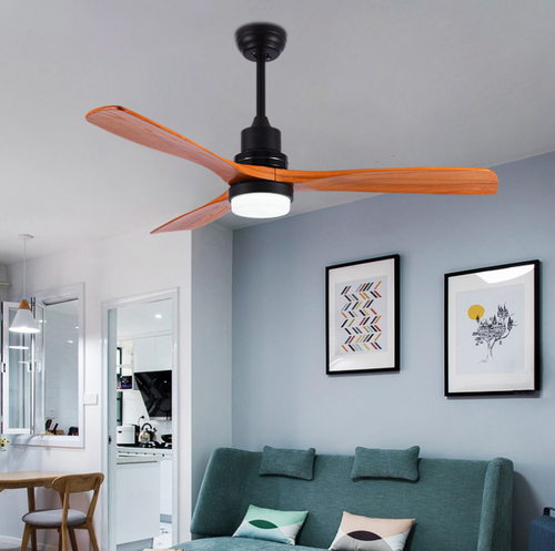 Details About 52 Nordic Led Chandeliers Ceiling Fan Wood Blades Light Fixture Decor Remote