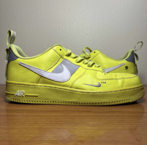 Superficial Sip Fiordo Nike Air Force 1 '07 LV8 Utility Volt Overbranding Size 12 Sneakers  AJ7747-700 | eBay