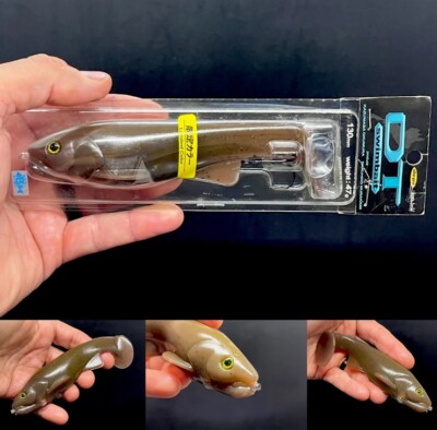 deps &TSUNEKICHI DT Brown Swimbait Inline Soft Plastic Slow Roll SubSurface Lure