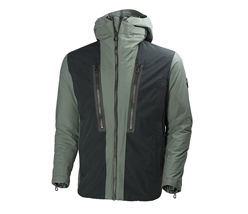 Pre-owned Helly Hansen Men's 2015/16 Pete Ski Jacket, 2 Color Options In Stormy Green