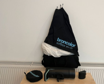 Broncolor Siros L inkl. Softbox Blitz Akku + Elinchrom Bajonett extra Wifi