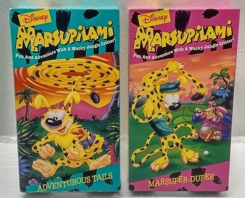 Disney Marsupilami Adventurous Tails & Marsuper-Duper VHS Video Tape LOT - RARE
