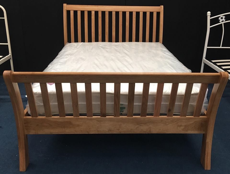 Solid Oak Double Bed Frame in Willenhall, West Midlands Gumtree