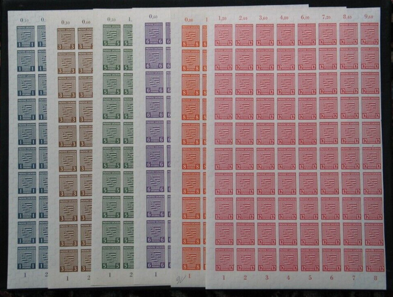 Sbz, Provinz Sachsen, Nr. 66x-71x Im 80er Bogenteil Mit Plattenfehler 71i ** Rrr