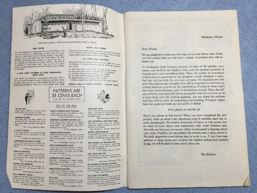 1959 Home Ideas Book Vintage Catalog Home Building Craft Projects Patterns