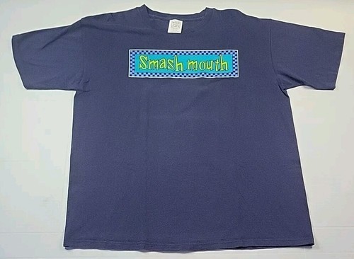 Vintage 1997 Smash Mouth Band Box Logo T-Shirt, XL, 24x30.5