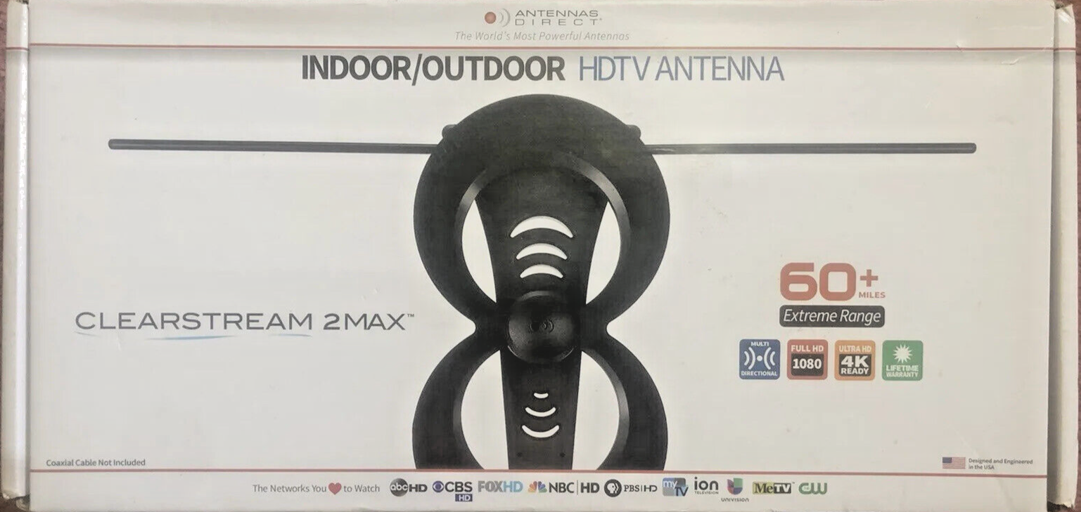 Direct Clearstream Max-v Indoor Outdoor Hdtv Antenna New In Box