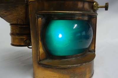 CWC Starboard Ship decor Copper Tin Metal Vintage Nautical Lantern candle ??