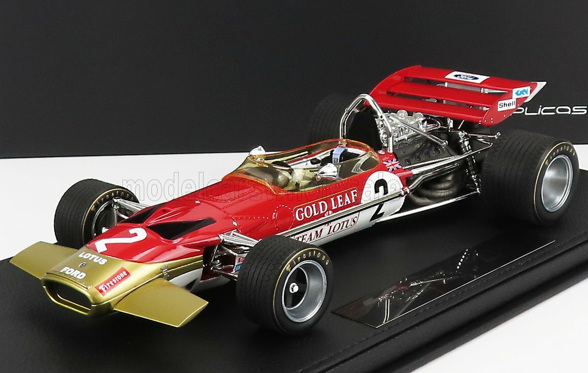 美品◆Quartzo LOTUS 49B \"GOLD LEAF\" Quartzo 1:43 Gold Leaf Team Lotus 49B high-wing; signed by