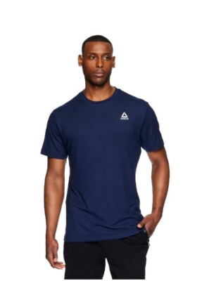 Reebok Men's Navy Blue Short Sleeve Delta T-Shirt Size XL NEW