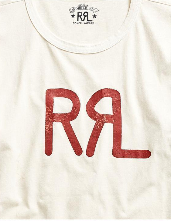 Ralph Lauren RRL Lightweight Cotton Jersey Double RL Logo T