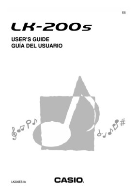 Users Guide & Owners Manual Intructions for Casio LK-200S Electronic Keyboard