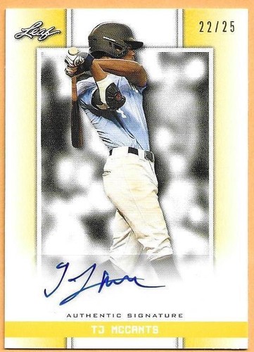 2019 Leaf Perfect Game National Showcase - Tj Mccants #BA-TJM