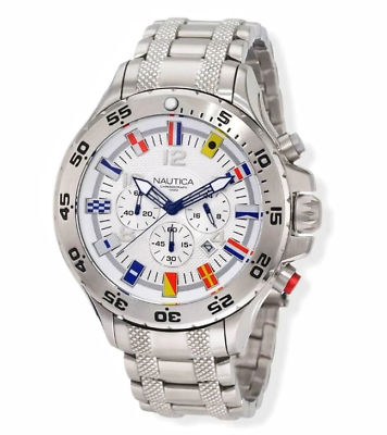 Nautica NST Flags Chronograph Stainless Steel Men s Watch N20503G