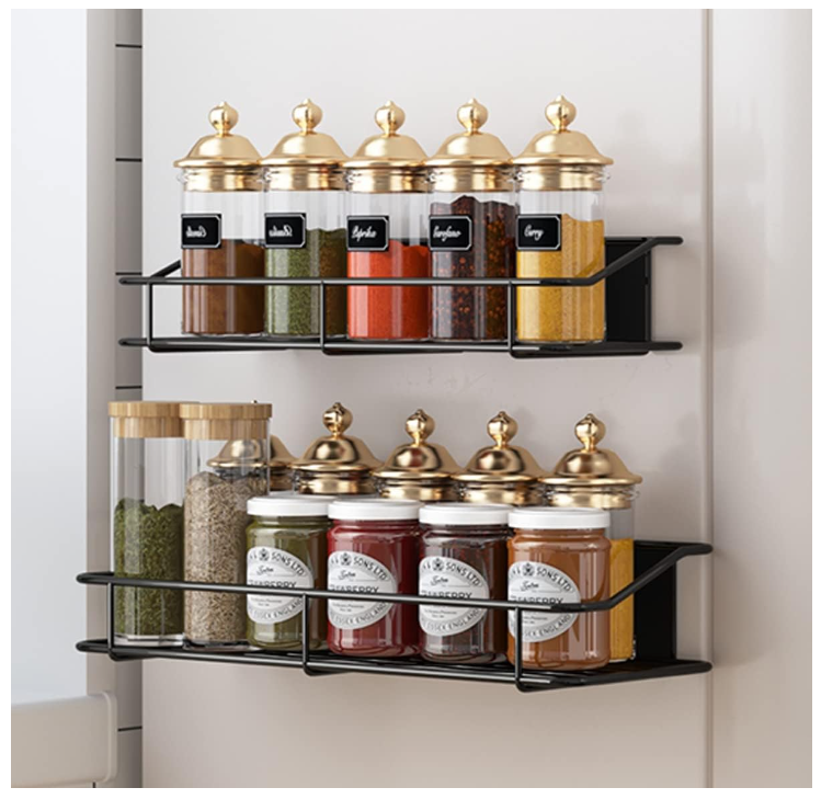 Magnetic Spice Rack Organizer 2 Pack for Refrigerator Microw