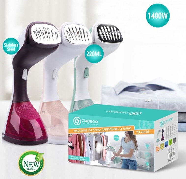 Ferro Da Stiro Verticale 1400W Rimuovi Pieghe Vestiti Vapore 220ml Tx-8249 linq