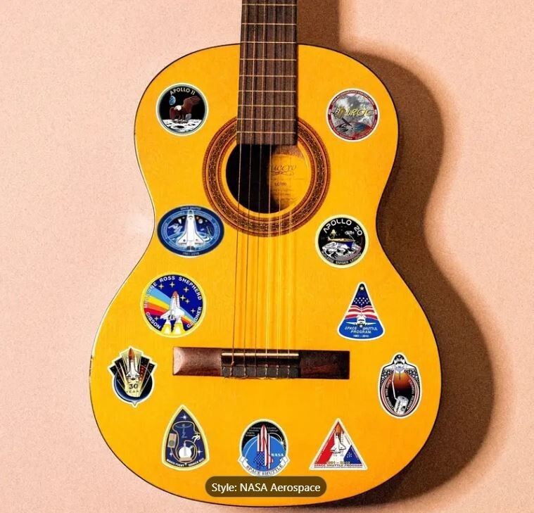 22 NASA Apollo Moon, Space Shuttle, SkyLab SpaceStation Mission Decal Stickers