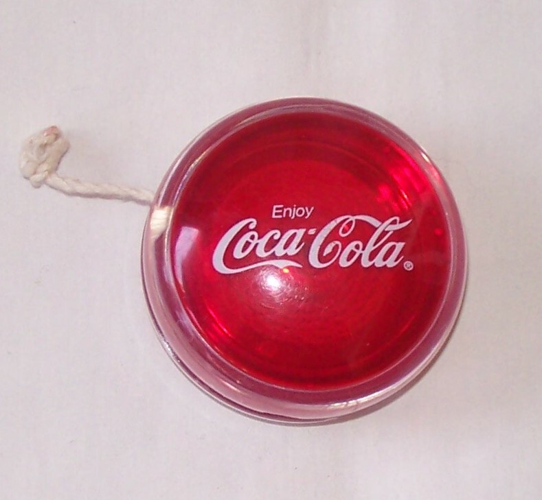 Rare Vintage Translucent Red / Clear Enjoy Coca-Cola  2 1/4