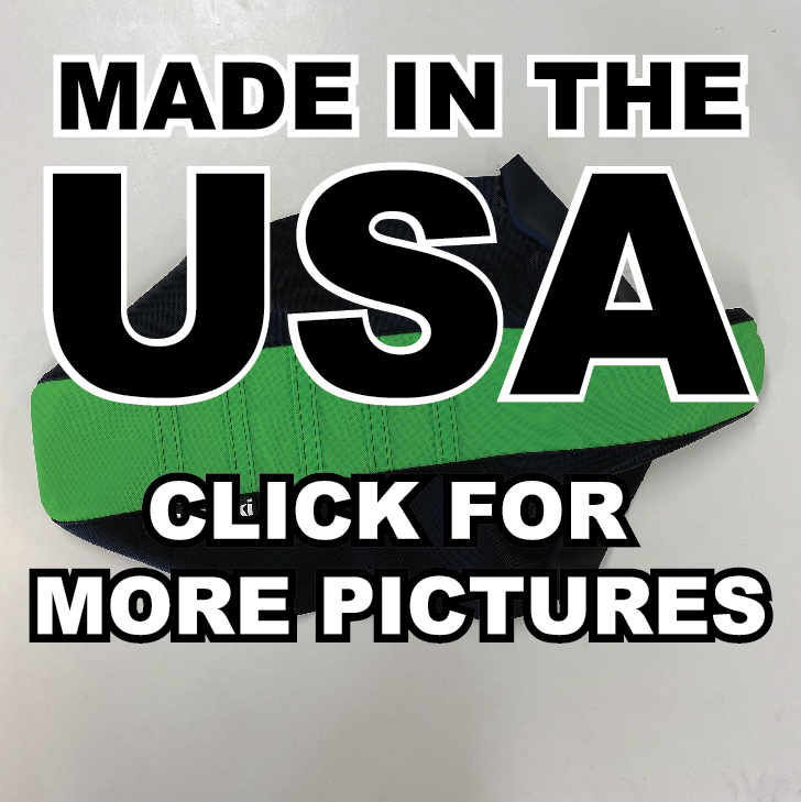 Kawasaki KX85 Ribbed Gripper Seat Cover: KX85 2014-2023 KX100 2014-23