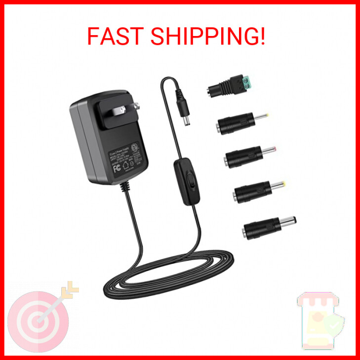 With Inline On Off 24w Switch Supply With 5 Selectable Plug