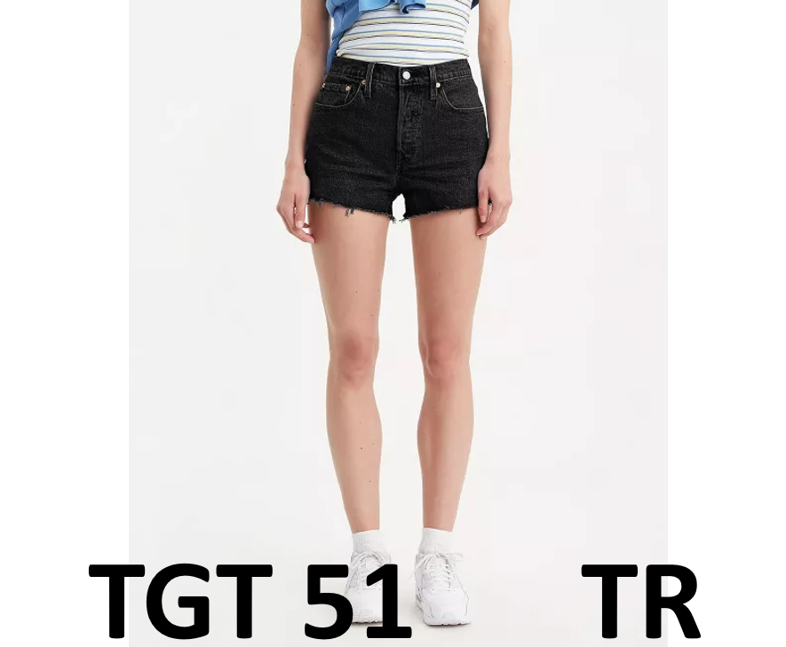 Levi's 501 Original Fit High-Rise Women's Jean Shorts, BLACK, Size 31