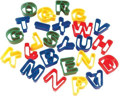 Creativity Street PAC9771 Assorted Color Dough Letter Cutter - Pack of 26