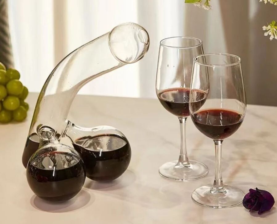 Holiday Funny Glass Wine Decanter Glass Alcohol Bottle Party Wine Accessories