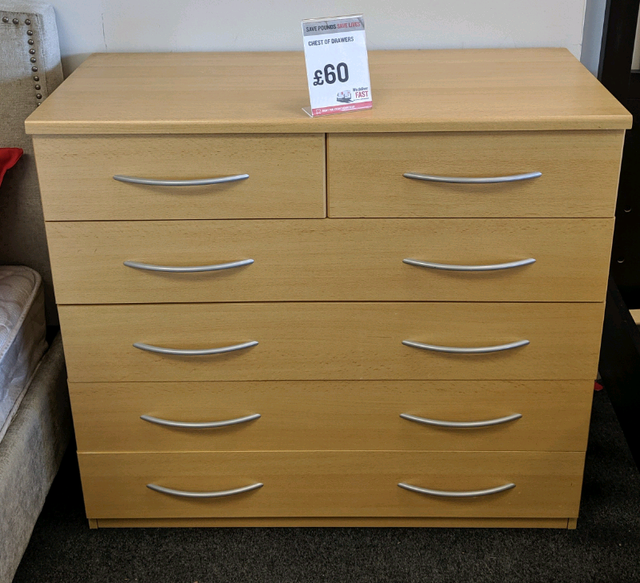 Bhf 6 Drawer Beech Effect Chest Of Drawers In Eastleigh