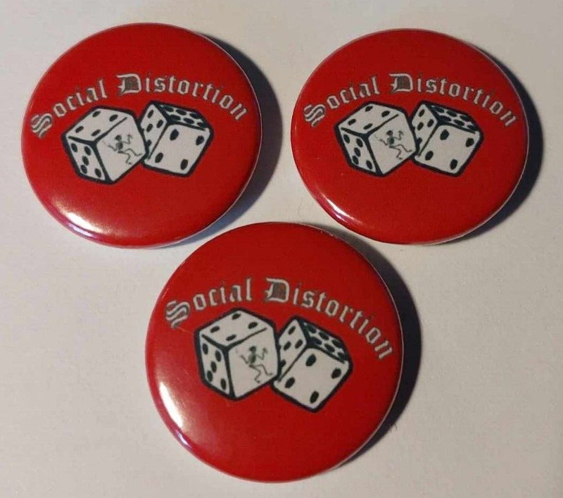 1x Social Distortion Button Punkrock Punx Punk