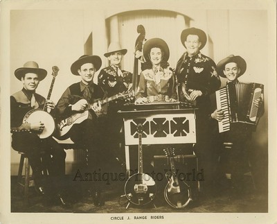 Circle J. Range Riders country music band antique photo
