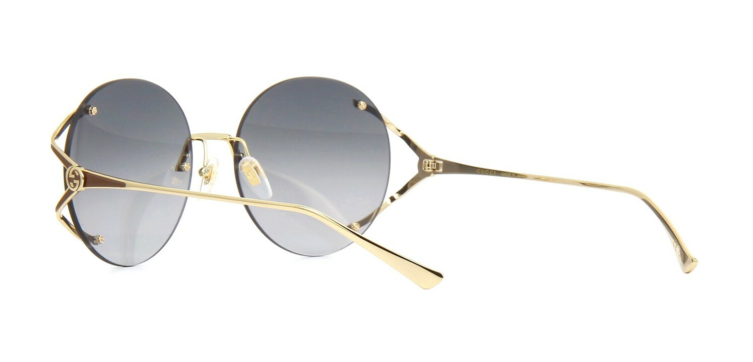 Pre-owned Gucci Gg1151s Havana And Gold/red Brown (003) Sunglasses