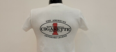 CIGARETTE Boat T Shirts Boats PERFORMANCE White Size S,M,L,XL,XXL,XXXL