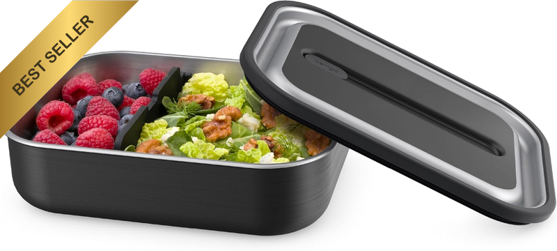 Microsteel Lunch Box 5 Cup/1200Ml - Carbon Black