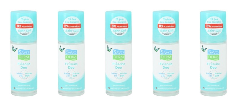 Savoderm Med Frische Deo Roll-On , 5x50ml Ean9005356019783