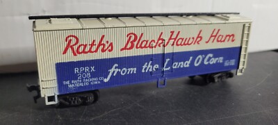 P9 HO Scale Train Car REEFER RATH'S BLACK HAWK HAM RPRX 208 HORN HOOK COUPLER