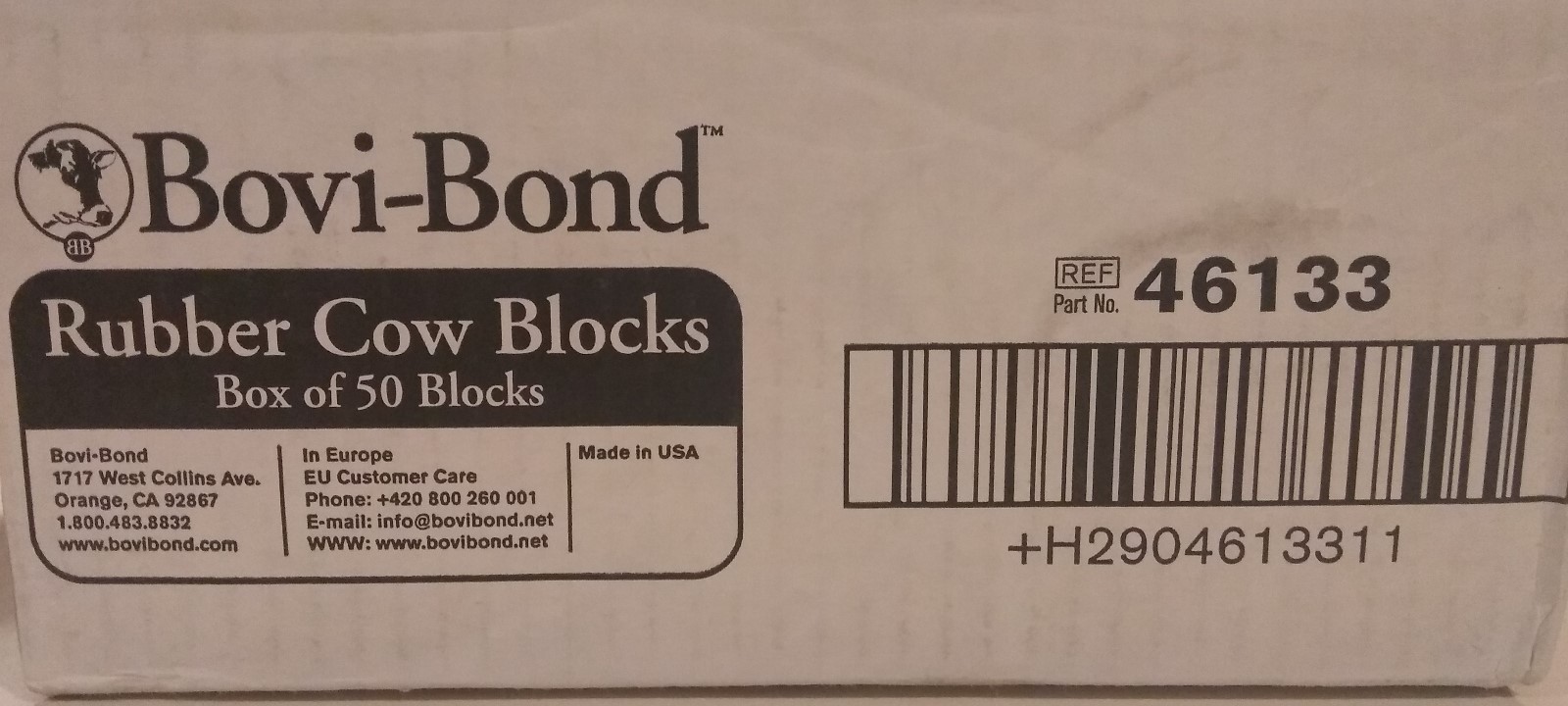 46133 Bovi-Bond Rubber Cow Hoof Block Box of 50