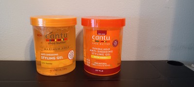 Cantu Shea Butter Maximum Hold Anti-Shedding Styling Gel w/ Honey 18.5oz (2pack)