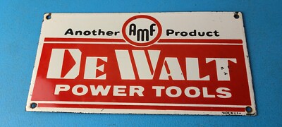 Vintage DeWalt Tools Porcelain Sign - Auto Klein Tools Mechanic Garage Shop Sign