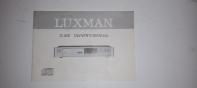 Luxman  D-405 CD Player Owners  Manual