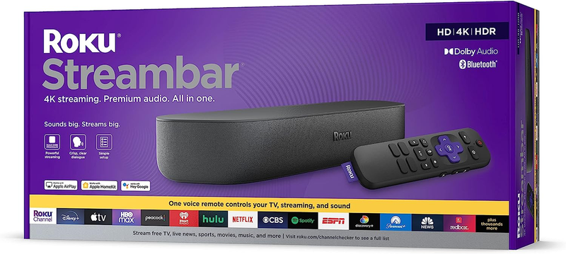 Streambar | 4K HDR Streaming Device & Premium  Soundbar All in One, Ro