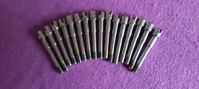 SIXTEEN Vintage Premier Elite pattern TWO inch SLOTTED tension rods chrome vg