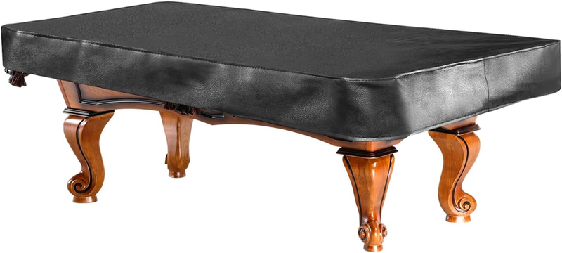 Pool Table Covers, Leatherette Billiard Table Cover Waterproof 8 Ft Fitted Black