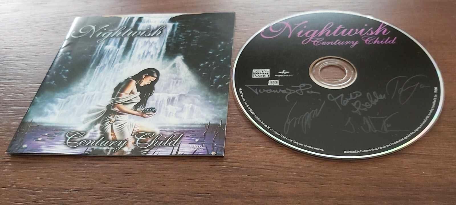 ex+! RARE ETCHED AUTOS 2007 CD NIGHTWISH CENTURY CHILD 15