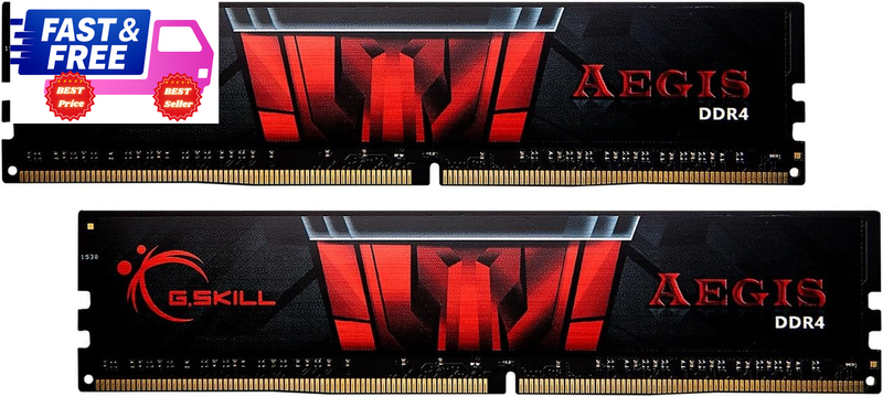 AEGIS DDR4 16GB (2x8GB) 3000MHz CL16 Desktop RAM Intel/AMD U-DIMM