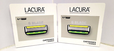 Lacura 6 Blade Razor 4 Cartridges - Lot of 2