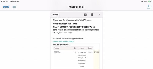 NEW TOTAL WIRELESS  Prepaid $35 Unlimited TALK&TEXT Plus 5 GB Data~30 Day Plan