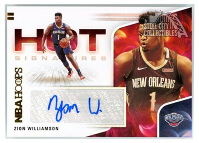 Zion Williamson 2020-21 Panini Hoops Hot Signatures