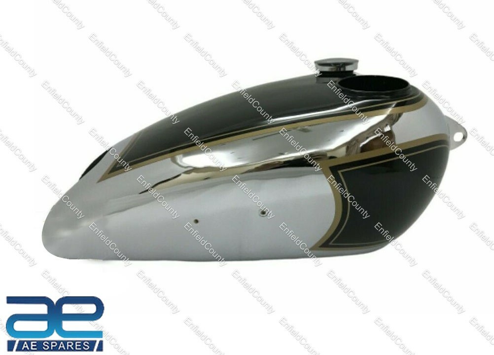 BSA B31 PETROL GAS FUEL TANK MILITARY GREEN & CHROME WITH SPEEDOMETER CAVITY  