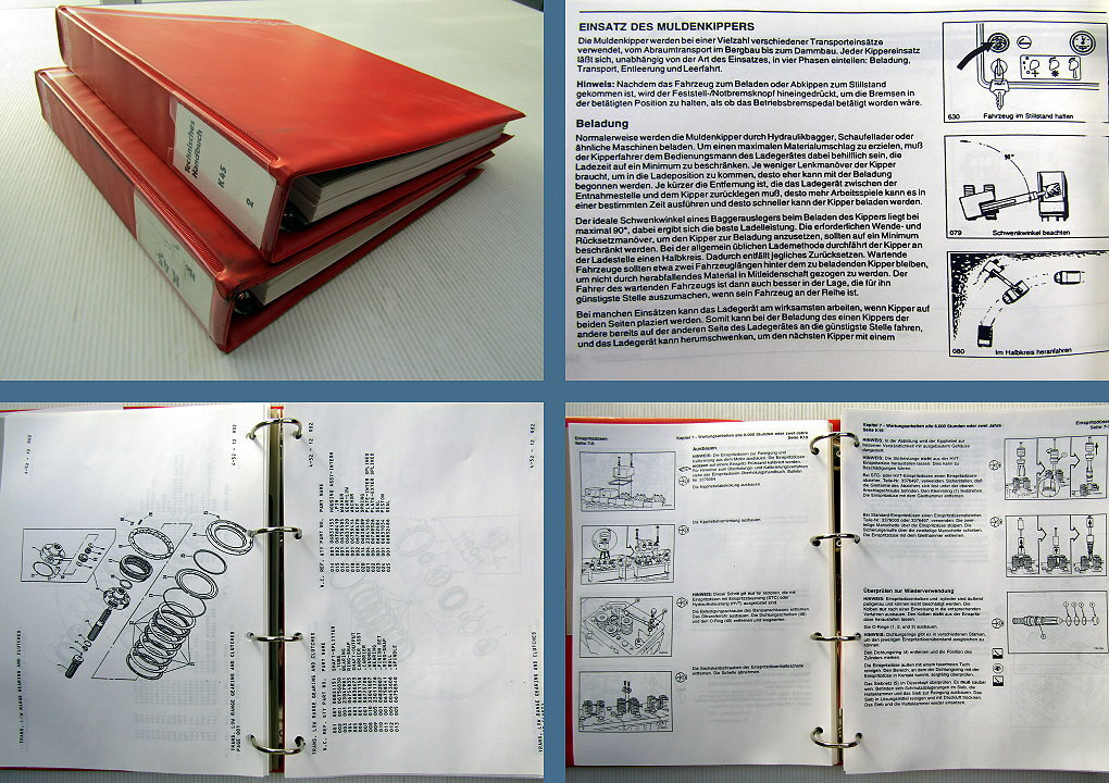 O&K K40 K45 Muldenkipper Betriebsanleitung + Ersatzteilkatalog ca. 1995